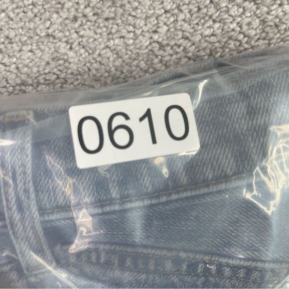 American Eagle 90's Boyfriend Denim Shorts Women's 00 Blue High Rise Ripped - Picture 9 of 9